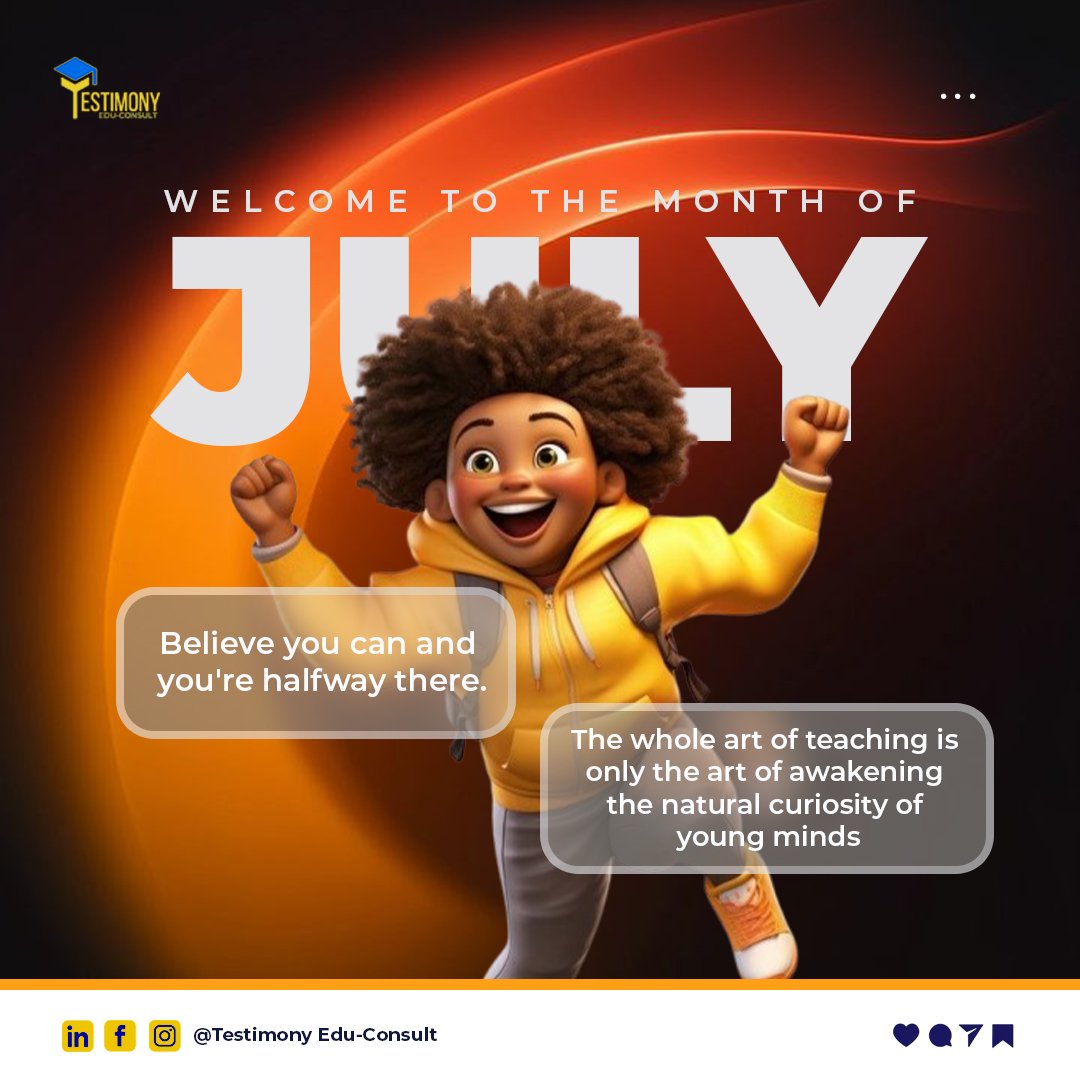 Testimonyeduco1's tweet photo. Welcome to the second half of The year. Let's go win things.

#happynewmonth❤️ #AcademicGoals https://t.co/rOJhly0mxA