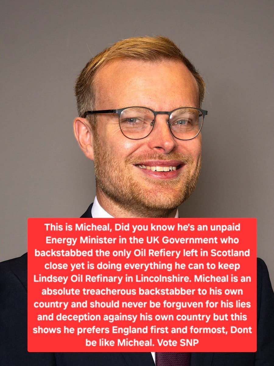 Just another red tory that does nothing for Scotland,  lie after lie after lie is his gift to Scotland.