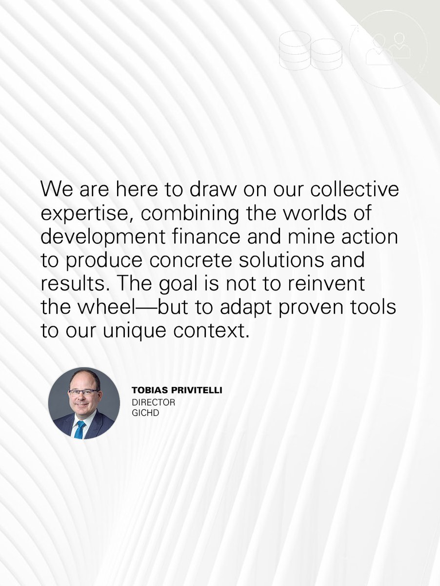 theGICHD's tweet image. Our Director @TPrivitelli opened the first meeting of the Innovative Finance Technical Working Group, a step toward stable, long-term funding for mine action. The goal: adapt proven tools like frontloading to meet urgent financing needs. Thanks to @FCDOGovUK 🇬🇧 for your support.