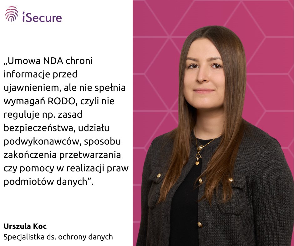 iSecurePL's tweet image. Czy każda współpraca z podmiotem zewnętrznym oznacza konieczność zawarcia umowy powierzenia danych osobowych? Jakie błędy najczęściej popełniają firmy? Zapraszamy: isecure.pl/blog/umowy-pow…