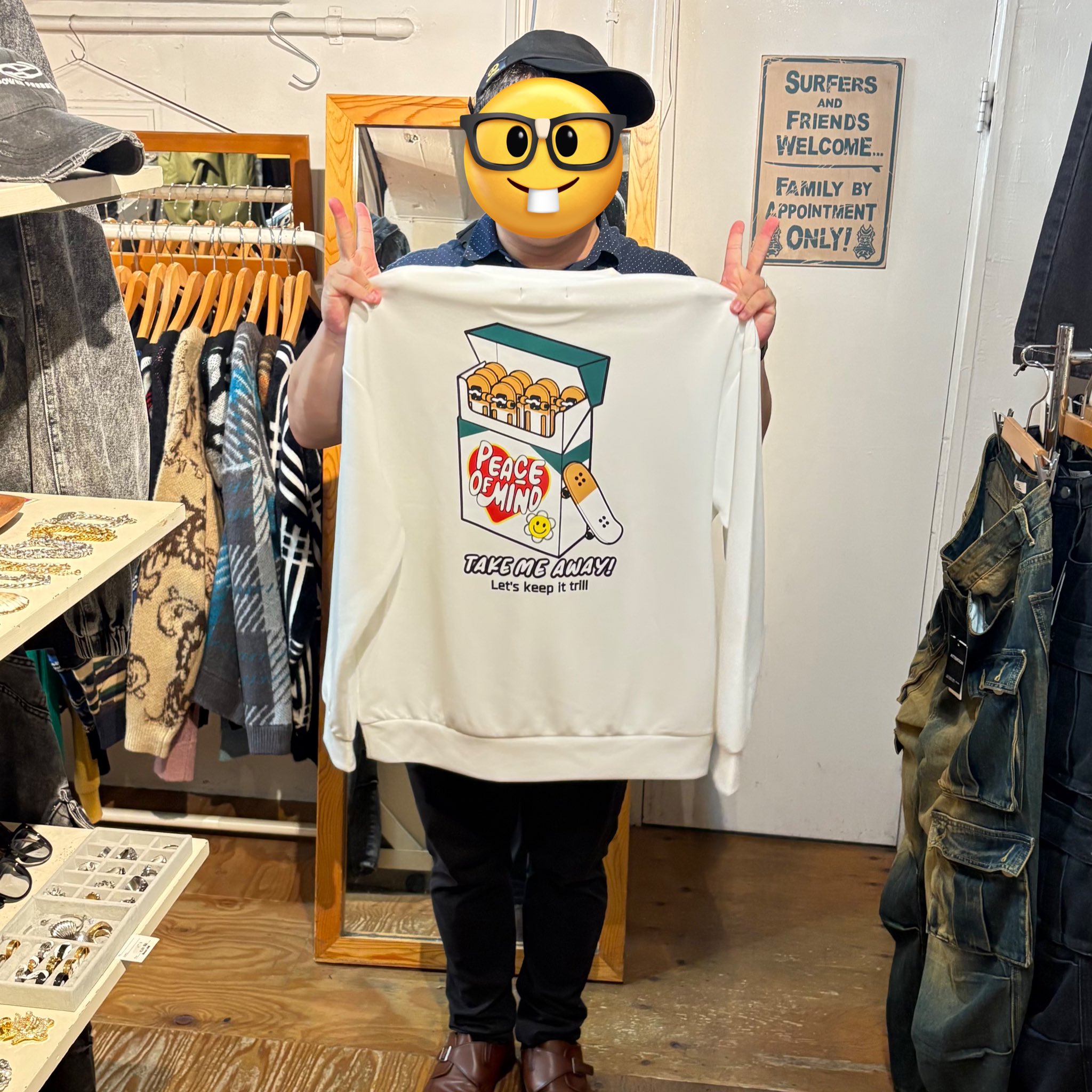 ピザラジオ　ピザラジ　半袖スウェット　白　L ピザラジ 半袖スウェット(白) – おとラジSHOP