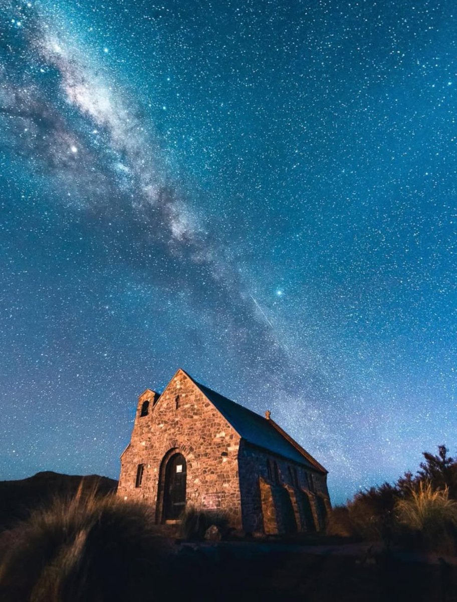 Beneath the Milky Way’s gaze, silence speaks the loudest ✨🌌
Nights like this remind us just how small we are—and how beautiful that can be.

📍 Location: Church of the Good Shepherd, Lake Tekapo, New Zealand

#MilkyWayMagic #LakeTekapo #NewZealandNights #StargazingHeaven