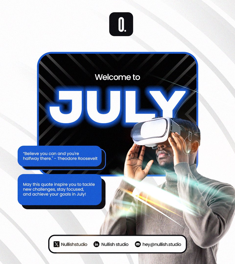🎉 Happy New Month from Nullish Studio!
A new month means new chances to create, design, and innovate.
Whether it’s your brand’s first impression or a full digital experience —
we build it like it *matters.
Let’s make July unforgettable