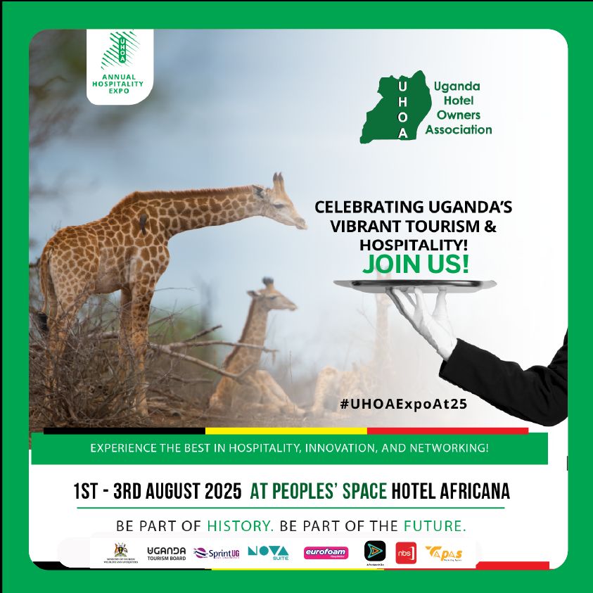 Join us from 1-3rd of August at people's space Hotel Africana and be part of something amazing, discover new business opportunities and partnerships.

Dont miss #UHOAExpoAt25. we have a lot to learn from the hospitality and tourism industry. 
For more call 
0773810014/ 0750442284