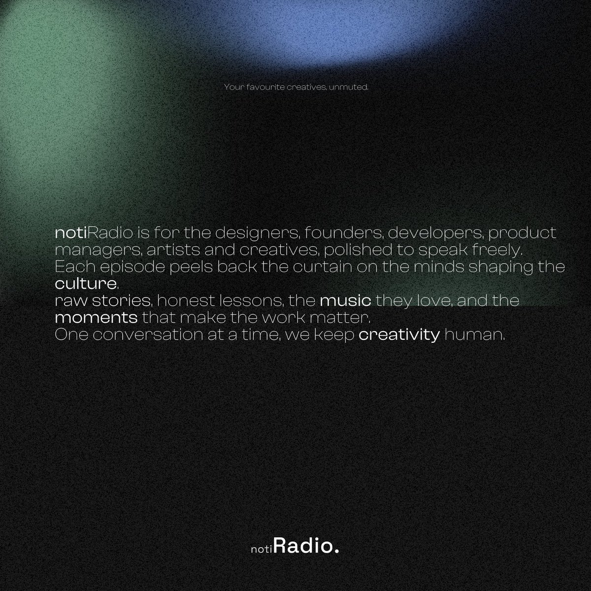 thenoticompany's tweet photo. This is where real ones talk. Noti Radio keeps it human, one honest conversation at a time.

#notiradio #podcast https://t.co/QBcGI9iTdW
