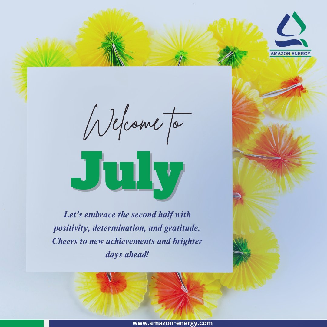 AmazonEnergyLtd's tweet image. It's July. And It's second half of the year.
Let’s bloom with purpose.

#AmazonEnergy #July #HappyNewMonth