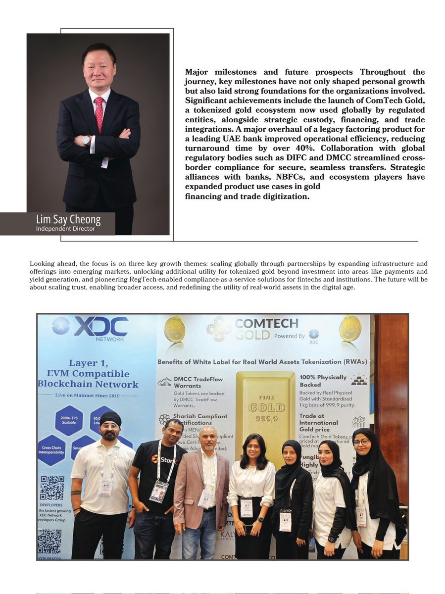 ComTechOfficial's tweet image. 🌟 Thrilled to be featured in Business Connect Magazine’s June Special Edition 2025!
Our CEO & Founder @jigneshved shares powerful insights on how ComTech Gold is revolutionizing gold investments with secure, Shariah-compliant solutions, making a real impact in the world of…