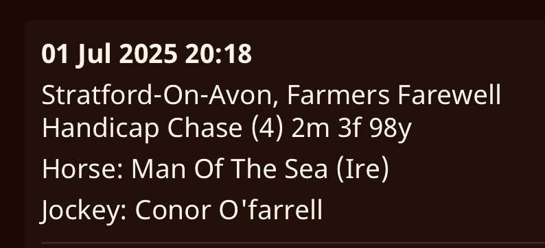 Kieran Fitzgerald (@tensplenty1) on Twitter photo 1 Runner for Team <a href="/Neil_Mulholland/">Neil Mulholland</a> today at <a href="/stratfordraces/">Stratford Racecourse</a> Jockey <a href="/CoFarrell20/">Conor O Farrell</a> Best of Luck 🤞 <a href="/Conoroneill83/">Conor O'Neill</a> <a href="/Kieramul/">Kiera Mulholland</a> <a href="/brianfmul/">Brian Mulholland</a> <a href="/Paul_Horses1st/">The Wicket Chicken</a> <a href="/Stevo05946874/">Stevo</a> <a href="/WeaverRacing/">Patrick Weaver</a> <a href="/padawanJonathan/">Jonathan Whymark</a> <a href="/JoeSeward1/">Joe Seward</a> <a href="/vinnygrennan/">Vinny Grennan</a> <a href="/william74386052/">william slattery</a> <a href="/GavinTeversham/">Gavin Teversham</a> <a href="/ScottHepburn4/">Scott</a> <a href="/dave2482/">Dave</a> 1 Runner for Team <a href="/Neil_Mulholland/">Neil Mulholland</a> today at <a href="/stratfordraces/">Stratford Racecourse</a> Jockey <a href="/CoFarrell20/">Conor O Farrell</a> Best of Luck 🤞 <a href="/Conoroneill83/">Conor O'Neill</a> <a href="/Kieramul/">Kiera Mulholland</a> <a href="/brianfmul/">Brian Mulholland</a> <a href="/Paul_Horses1st/">The Wicket Chicken</a> <a href="/Stevo05946874/">Stevo</a> <a href="/WeaverRacing/">Patrick Weaver</a> <a href="/padawanJonathan/">Jonathan Whymark</a> <a href="/JoeSeward1/">Joe Seward</a> <a href="/vinnygrennan/">Vinny Grennan</a> <a href="/william74386052/">william slattery</a> <a href="/GavinTeversham/">Gavin Teversham</a> <a href="/ScottHepburn4/">Scott</a> <a href="/dave2482/">Dave</a>