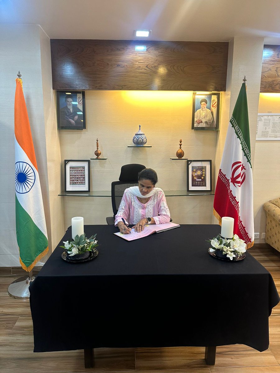 Dr. Vijay Kalantri, President - AIAI and Chairman -  WTC, along with Ms. Sangeeta Jain, Senior Director - AIAI, signed the condolence book in solemn tribute to the recent martyrdom of senior military officials, nuclear scientists, and civilians of the Islamic Republic of Iran.