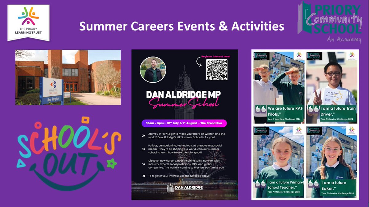 James Wilmot - The Priory Learning Trust Careers (@jameswilmot74) on Twitter photo This is the 100th <a href="/Priorycsa/">Priory Community School - an Academy</a> careers and activities bulletin (pause for applause). I cannot wait to close the school year with our annual year 7 interview challenge. <a href="/DanAldridgeWSM/">Dan Aldridge MP</a>'s summer school will be lots of fun. <a href="/BTC_Coll/">Bridgwater & Taunton College</a>'s summer school sessions look fantastic too. This is the 100th <a href="/Priorycsa/">Priory Community School - an Academy</a> careers and activities bulletin (pause for applause). I cannot wait to close the school year with our annual year 7 interview challenge. <a href="/DanAldridgeWSM/">Dan Aldridge MP</a>'s summer school will be lots of fun. <a href="/BTC_Coll/">Bridgwater & Taunton College</a>'s summer school sessions look fantastic too.