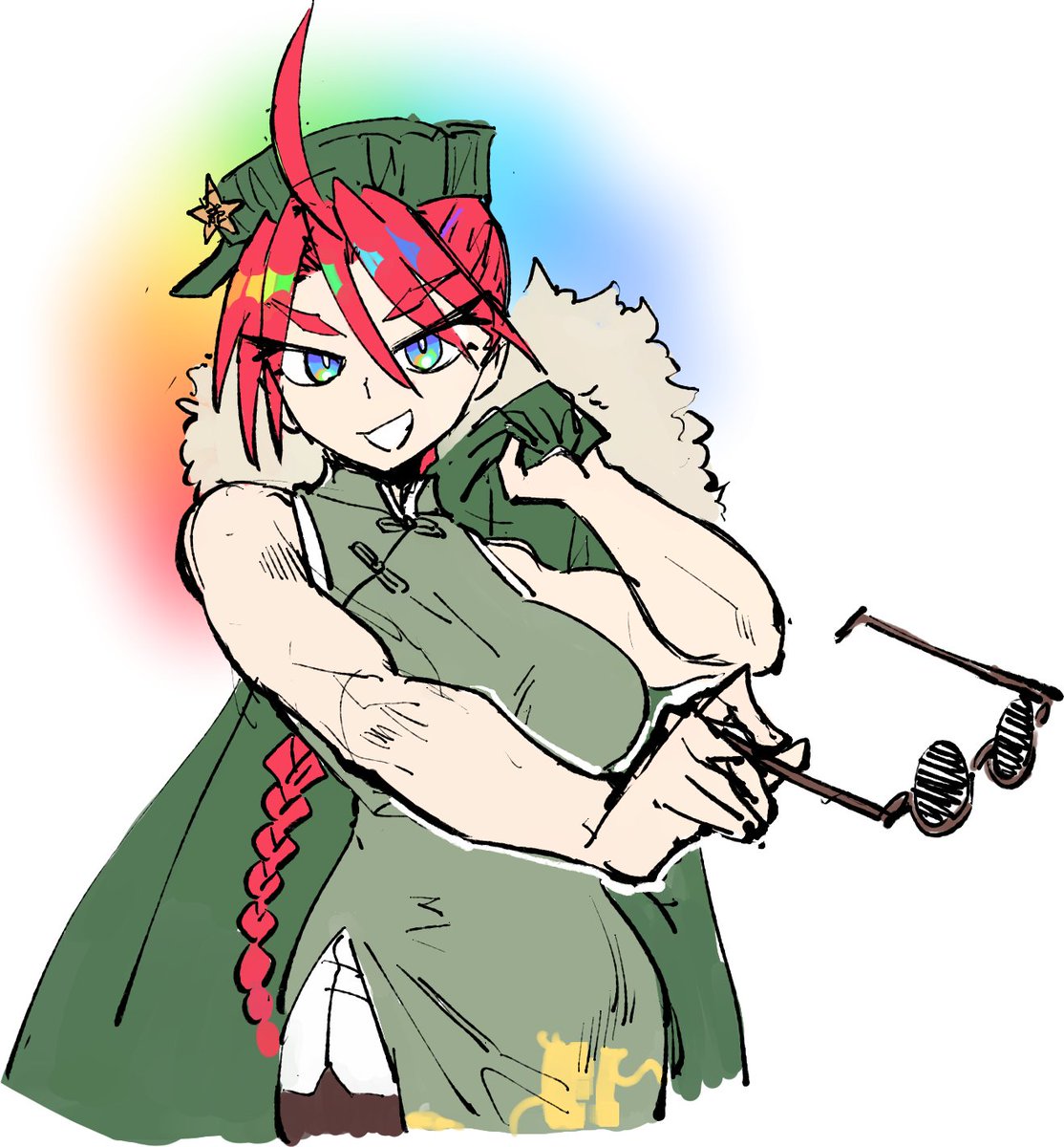 every year must feature an attempt to draw meiling looking cool even though she doesnt deserve it.
hope you had a good touhou june (aka pride month)