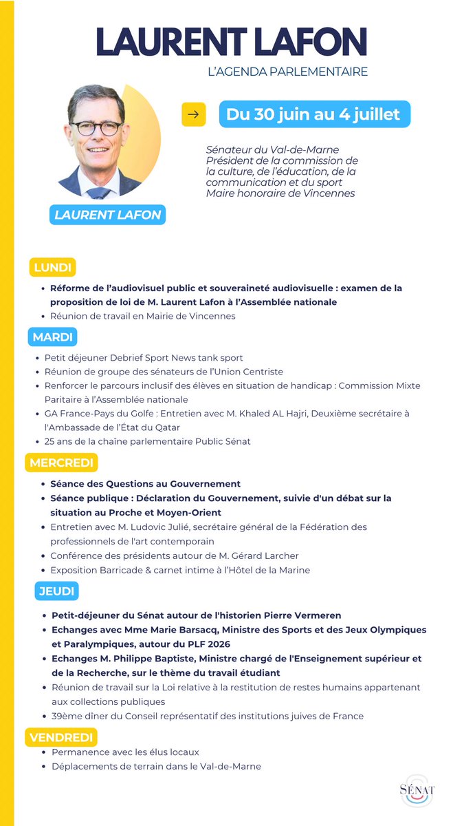 Je vous propose de découvrir mon agenda parlementaire.