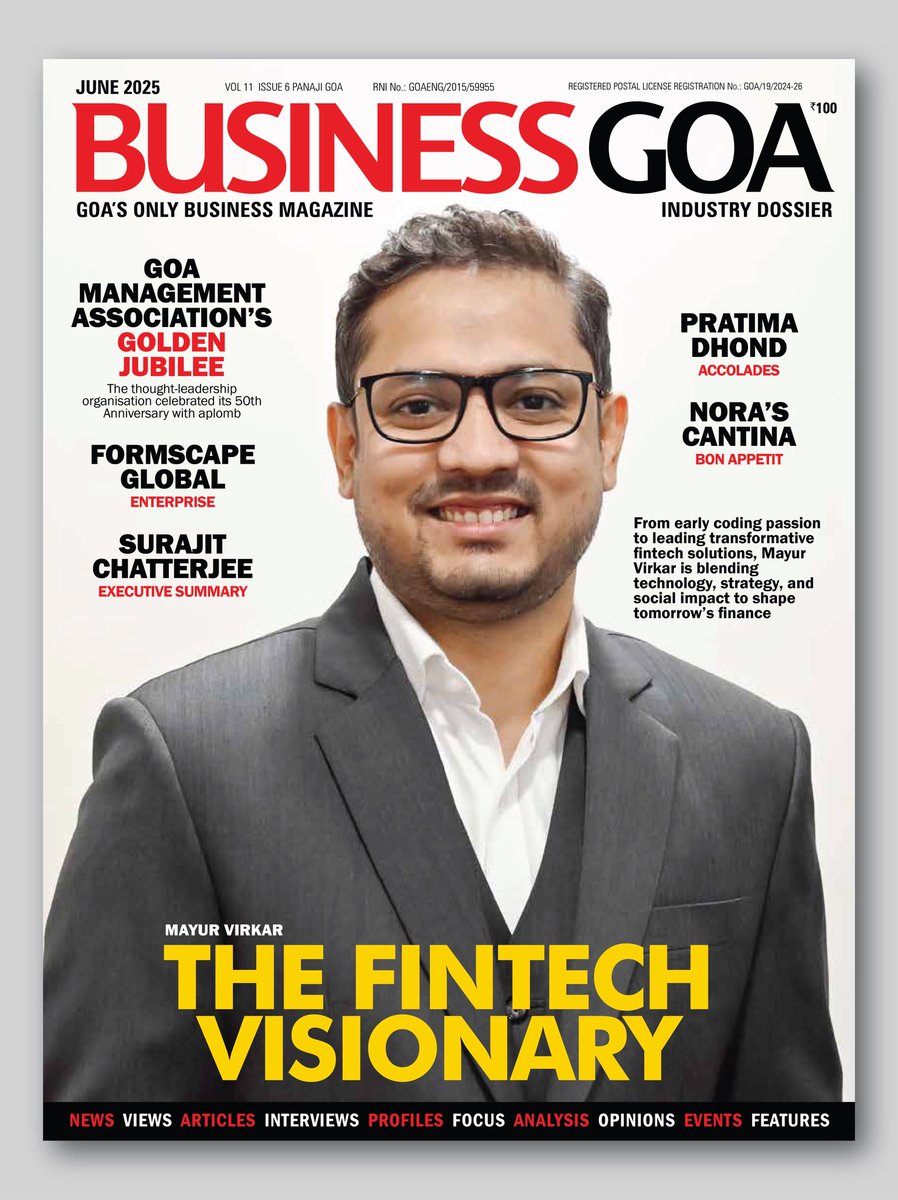 Humbled to be on the cover of <a href="/BusinessGoa/">Business Goa</a> 📰

From building computers at 10 to navigating AI &amp; fintech today,  grateful for every lesson and everyone who's been part of the journey.

👉🏼 businessgoa.in/business-goa-m…

#CoverStory #Fintech #AI #Grateful