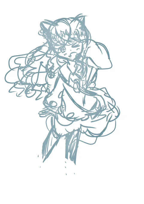オリキャラ イヨちゃんの落書き。 また新規絵を本格的に描ける日は来るのだろうか? #イラスト #Cいあーと