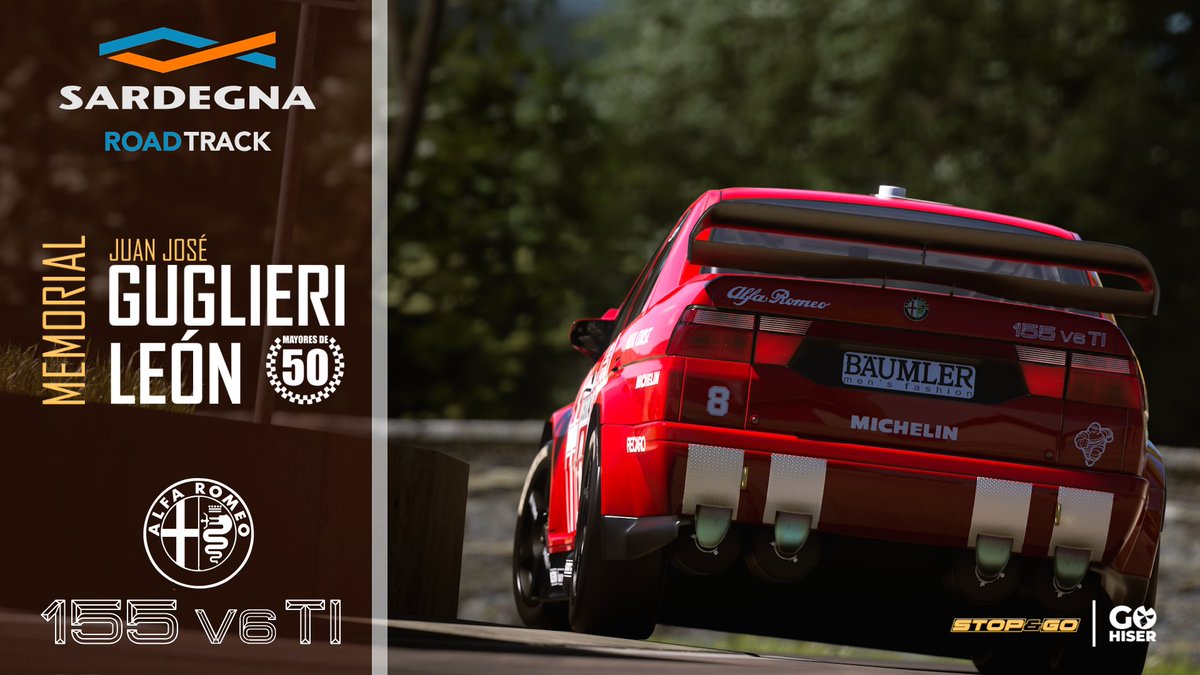 Nos acercamos al desenlace del Memorial para Mayores de 50 !!

Esta noche a partir de las 22:30h. <a href="/GoHiSer/">G🐣HISER</a> nos narrará todo lo que acontezca en Sardegna, con los Alfa Romeo 155 v6 TI.

De nuevo, se esperan tiempos muyyyy apretados y carrera en grupos, no te lo pierdas.

#Rigorous