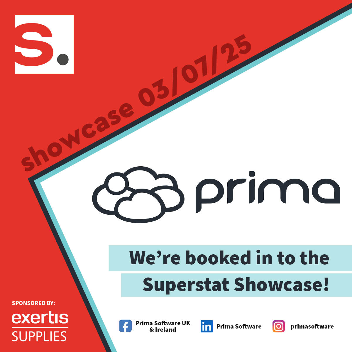 Please welcome our attending supplier Prima Software! Come and meet them at our conference! They've told us that they'll have plenty of treats, prizes, and gifts to give away!

If you haven't already, sign up to the Superstat Showcase at superstat.co.uk/showcase-membe…