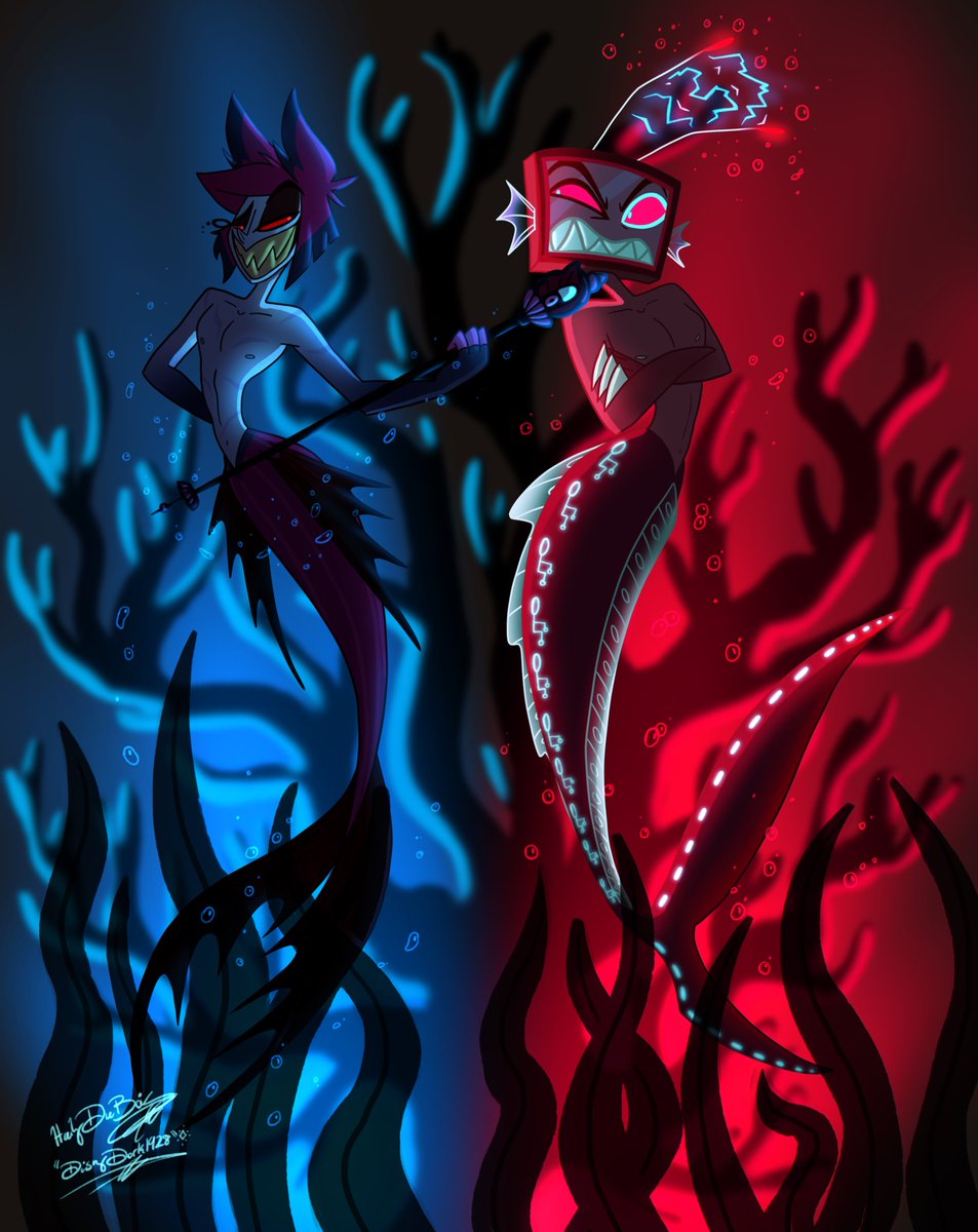 📺~| Merm Alastor &amp; Vox | Stayed Gone |~📻

#tlm_hhau #alastor #alastorhazbinhotel #vox #voxhazbinhotel #stayedgone #stayedgonehazbinhotel #hazbinhotel #hazbinhotelfanart