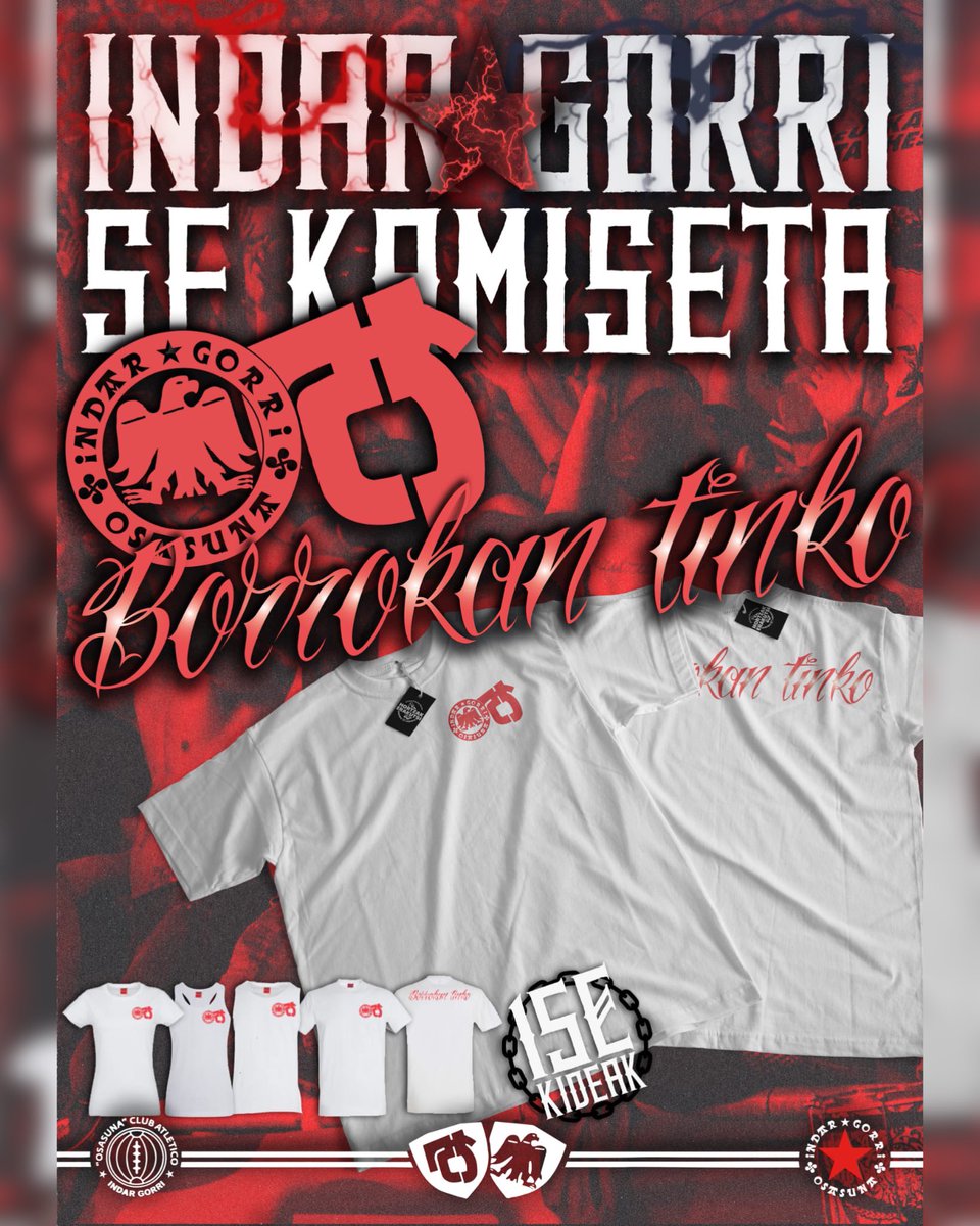 🔻SAN FERMÍN KAMISETA🔻 

M, L, XL, XXL NEHURRIAK, NESKEN NEHURRIAK ERE.

🗓 UZTAILAK 3, OSTEGUNA

⏰ 18.00

📌 EZPALA TABERNA

JAIAK BAI, BORROKA ERE BAI!