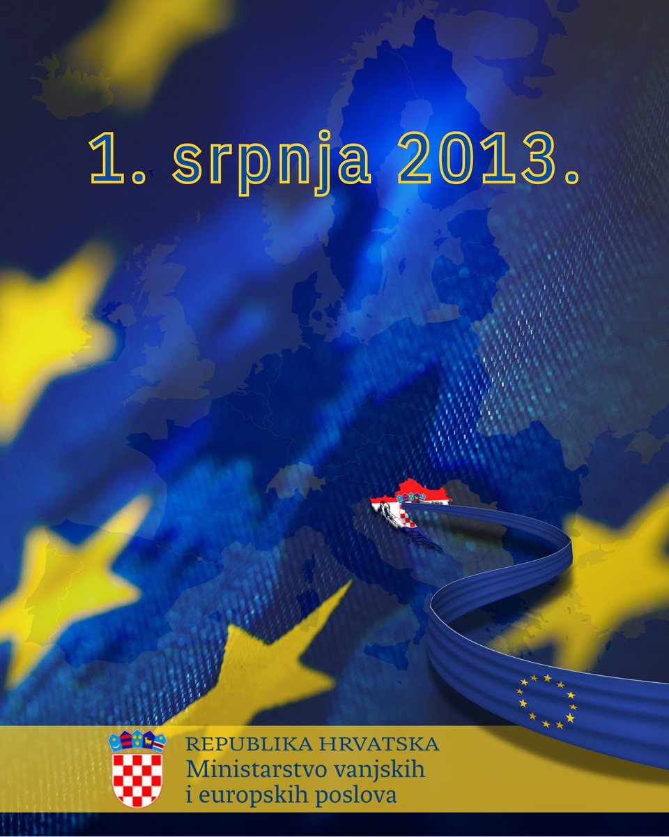 Danas obilježavamo dvanaest godina otkako je Hrvatska postala punopravna članica Europske unije. 

Članstvo u Europskoj uniji otvorilo nam je brojne mogućnosti – od jačanja gospodarstva i ulaganja u infrastrukturu do većih prilika za naše građane. Zajedno s drugim europskim