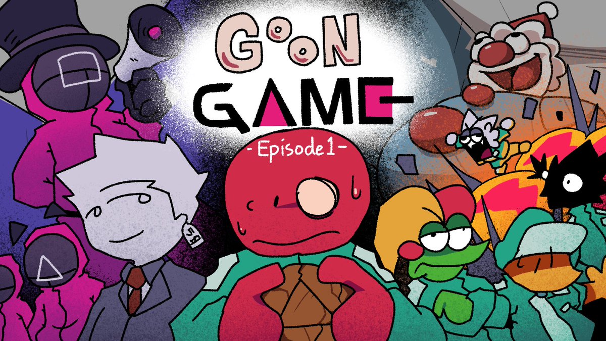 Jam91Strawberry's tweet image. ✨My new animation video, Goon Game Episode 1 is out! ✨
Goon Game is a Squid Game parody animation where a bunch of Self Insert OCs submitted by the community play deadly games!
youtu.be/N2QI3vXzAV4