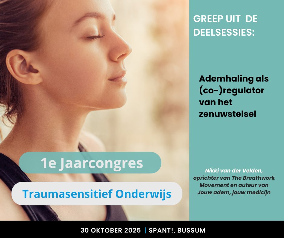 Logacom (@logacom) on Twitter photo Ademhaling als (co-)regulator van het zenuwstelsel
๐
30 oktober | ๐ญ๐ฒ ๐ท๐ฎ๐ฎ๐ฟ๐ฐ๐ผ๐ป๐ด๐ฟ๐ฒ๐ ๐ง๐ฟ๐ฎ๐๐บ๐ฎ๐๐ฒ๐ป๐๐ถ๐๐ถ๐ฒ๐ณ ๐ข๐ป๐ฑ๐ฒ๐ฟ๐๐ถ๐ท๐
Ontdek hoe je ademhaling kunt benutten als tool ter regulatie van het zenuwstelsel.
๐ rfr.bz/t28f2bb
#onderwijs Ademhaling als (co-)regulator van het zenuwstelsel
๐
30 oktober | ๐ญ๐ฒ ๐ท๐ฎ๐ฎ๐ฟ๐ฐ๐ผ๐ป๐ด๐ฟ๐ฒ๐ ๐ง๐ฟ๐ฎ๐๐บ๐ฎ๐๐ฒ๐ป๐๐ถ๐๐ถ๐ฒ๐ณ ๐ข๐ป๐ฑ๐ฒ๐ฟ๐๐ถ๐ท๐
Ontdek hoe je ademhaling kunt benutten als tool ter regulatie van het zenuwstelsel.
๐ rfr.bz/t28f2bb
#onderwijs