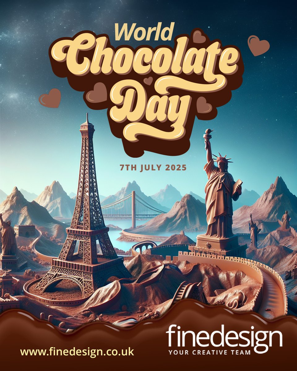 finedesign_'s tweet photo. Happy World Chocolate Bar Day! 🍫 Whether you're a milk, dark, or white chocolate fan, today's the perfect excuse to treat yourself to your favorite bar. 

#WorldChocolateBarDay #ChocolateLover #TreatYourself #ChocolateDay #SweetTreats https://t.co/137OxDQkne