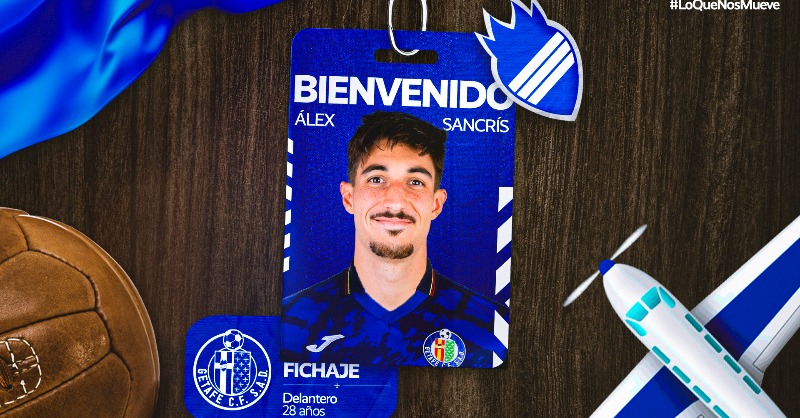 GetafeCF's tweet photo. 𝐂𝐎𝐌𝐔𝐍𝐈𝐂𝐀𝐃𝐎 𝐎𝐅𝐈𝐂𝐈𝐀𝐋: Alex Sancris vuelve a casa y defenderá la azulona las próximas tres campañas. 

¡Bienvenido de nuevo, Alex! 🤩