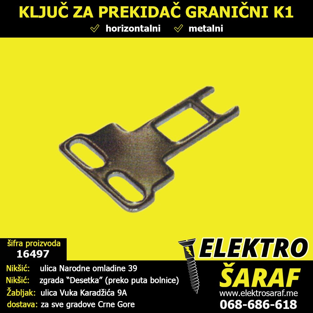 ELEKTROSARAF's tweet image. 🟡 KLJUČ ZA PREKIDAČ GRANIČNI K1 🟡
tinyurl.com/49zyf9bj
#prekidač #prekidači #granični #krajni #horizontalni #ključ #ključevi #metalni #Nikšić #Žabljak #CrnaGora #elektromaterijal #elektro #rasvjeta #LEDrasvjeta #šrafovskaroba #brave #alati #boje #ELEKTROŠARAF #TRGOTEHNA