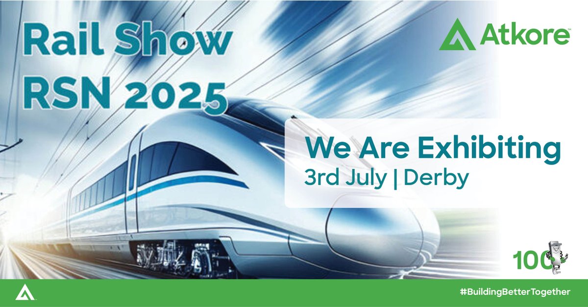 Join us at RSN Derby

 Join our rail experts on the Atkore stand to discuss how we can support your next rail project with our cable management and protection products &amp;solutions.
 
Register for tickets: ow.ly/GcM650WgCyR
 
#Atkore #BuildingBetterTogether #RailRollingStock