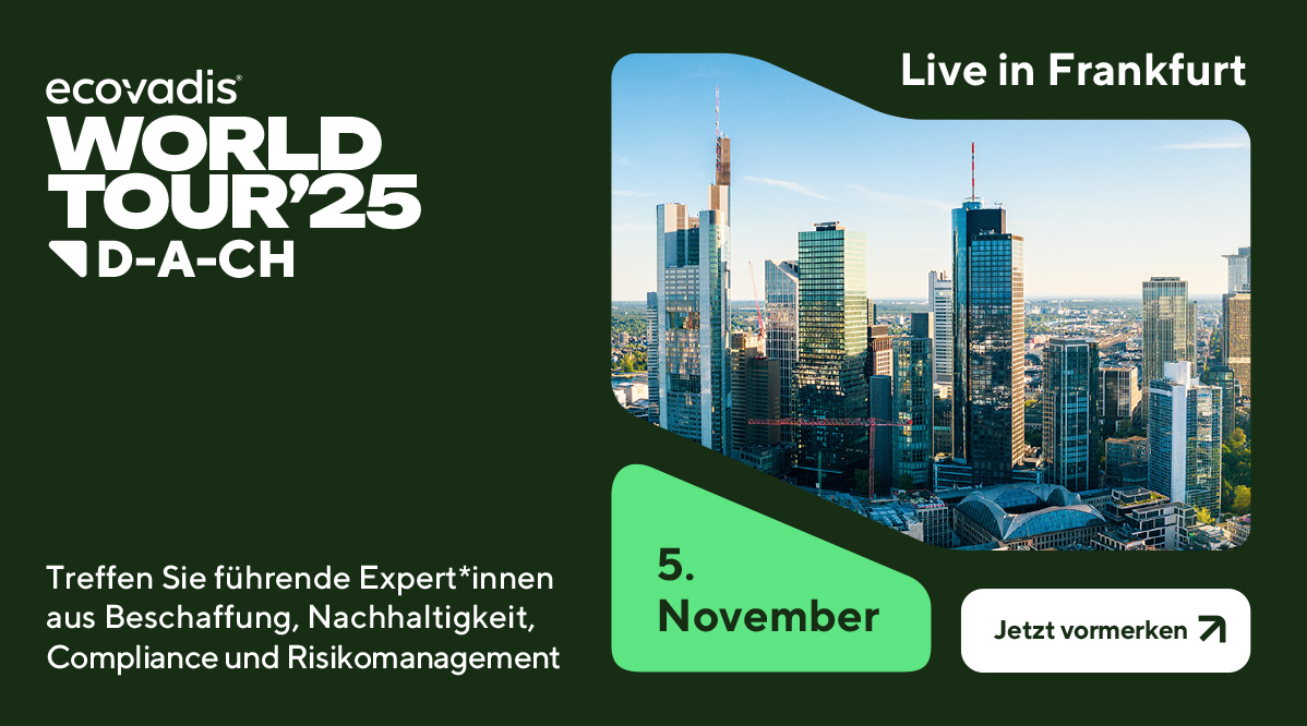 9 Regionen und Länder - 1 Event
📢 Die EcoVadis World Tour findet ab dem Herbst wieder global und lokal statt!

Sichern Sie sich jetzt Ihren Platz vorab: ecovad.is/44I7RsD
📅 5. November 2025
📍 Senckenberg Museum Frankfurt

#EcoVadisWorldTour