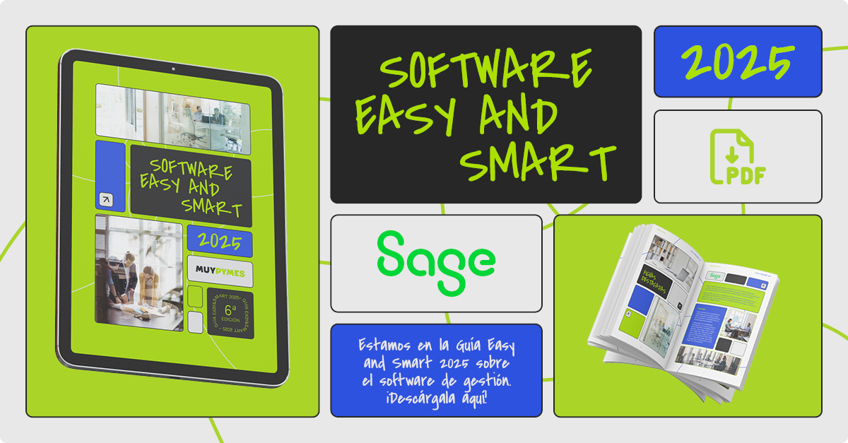 🚀 Un año más, participamos como partner platinum en la Guía Easy and Smart de Muy Pymes. En Sage, creemos que la tecnología debe adaptarse a las empresas, no al revés.

🔗 1sa.ge/IOsR50Wib2R