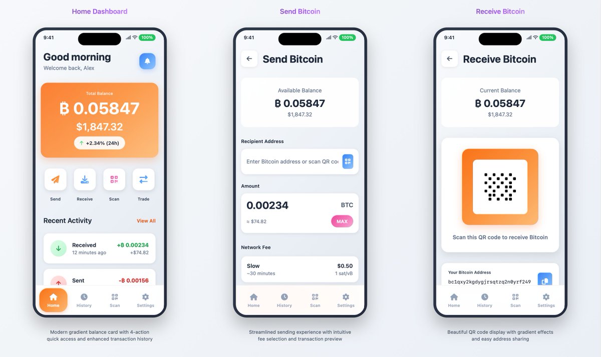 Lee_Kah_Seng's tweet image. I asked @cursor_ai to help me design a Bitcoin wallet iOS app. After a bit of back-and-forth prompting, here's what we came up with.

The best part? It was done entirely within Cursor! No external models needed. I'm quite happy with the result! 😃

Drop a comment if you’re…