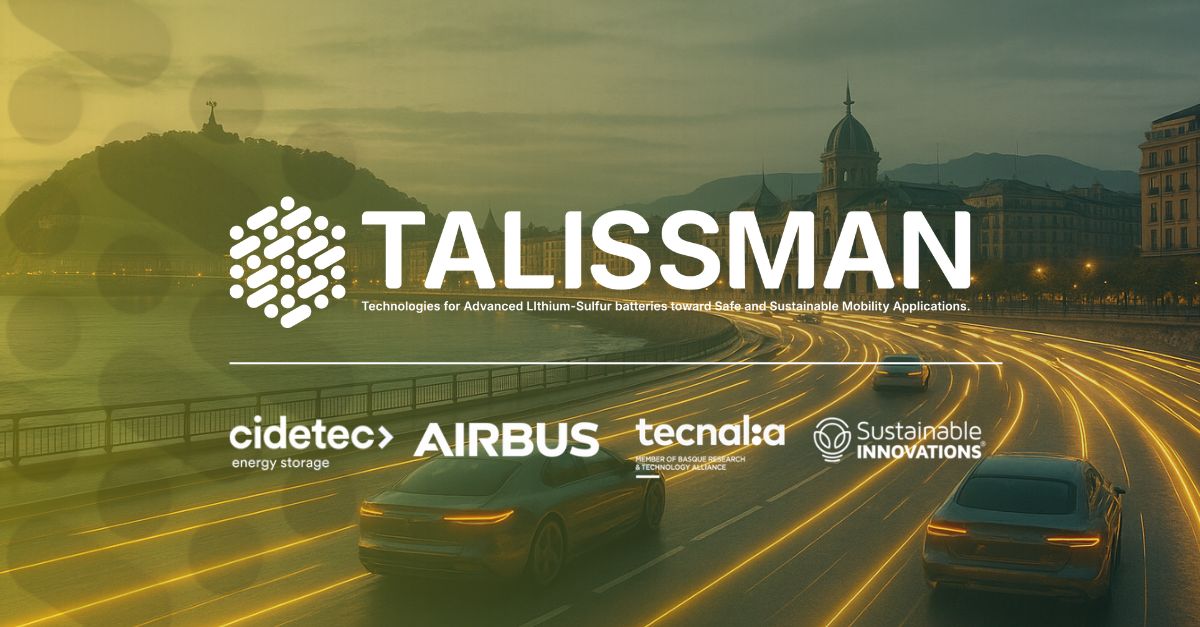 CIDETEC_'s tweet image. 🌱🔋#CidetecEnergyStorage, @Airbus, @tecnalia and #SustainableInnovations, spanish partners to participate in the development of new lithium-sulphur batteries for sustainable mobility in Europe: the TALISSMAN PROJECT ✈️
🖇️cidetec.es/cidetec-energy…

 #GreenFuture #CIDETEC #TALISSMAN