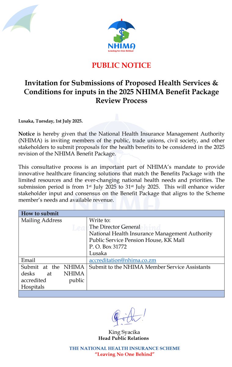 National Health Insurance Management Authority (@nhima_) on Twitter photo 