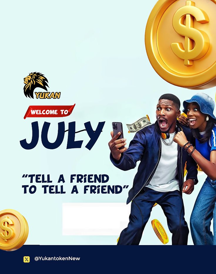 YukantokenNew's tweet photo. Officially welcoming us into the second half of the year.

Welcome to July YUKANTEES! 🦁🚀🔥

Tell A Friend about $YUKAN this seasom, that's how we show our true Community strength! 😼🤝🔥 https://t.co/QFUFWXNjNA