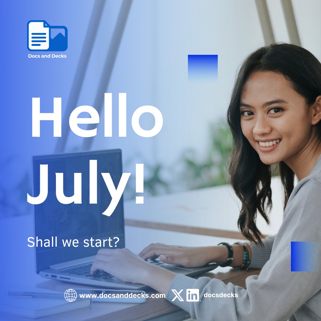 docsdecks's tweet image. Welcome to July, the second half of the year 

It&apos;s a beautiful month to bridge the digital literacy gap 

Shall we start????

Registration ends July 20th, take that bold step of fully securing your spot:

docsanddecks.com