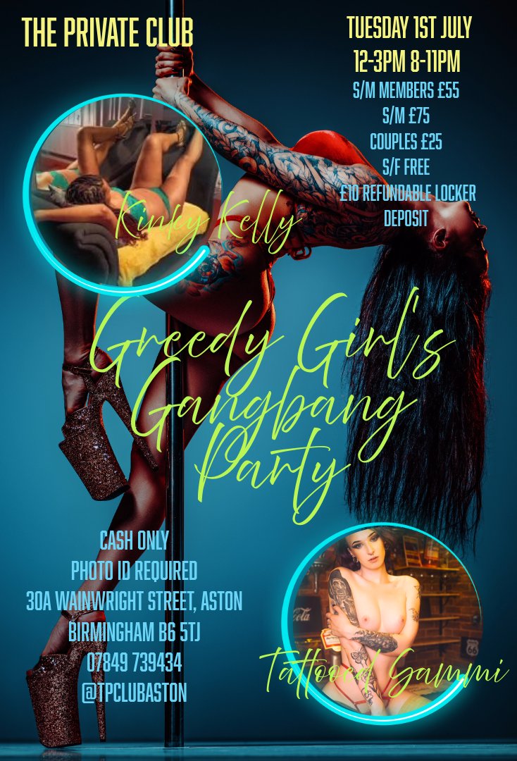 ThePrivateClub (@tpclubaston) on Twitter photo It's party day! Join <a href="/66_kelly61069/">Misskinkykelly</a> and <a href="/TattooedSammie/">TattooedSammie</a> today for two hot parties!
12-3pm and 8-11pm
Call 07849 739 434 or 0121 328 3284 to Join the party!
theprivateclub.com/party-bookingsβ¦
<a href="/privatetodger/">#PrivateTodger</a> <a href="/SuzannahPrivate/">Suzannah#PrivateClub</a> <a href="/JLP_officialxxx/">J.L.P.</a> <a href="/dominus_media/">Dominus Media</a> <a href="/emeraldpromos/">π πΈππππΆππΉ π«πππππ π</a> It's party day! Join <a href="/66_kelly61069/">Misskinkykelly</a> and <a href="/TattooedSammie/">TattooedSammie</a> today for two hot parties!
12-3pm and 8-11pm
Call 07849 739 434 or 0121 328 3284 to Join the party!
theprivateclub.com/party-bookingsβ¦
<a href="/privatetodger/">#PrivateTodger</a> <a href="/SuzannahPrivate/">Suzannah#PrivateClub</a> <a href="/JLP_officialxxx/">J.L.P.</a> <a href="/dominus_media/">Dominus Media</a> <a href="/emeraldpromos/">π πΈππππΆππΉ π«πππππ π</a>