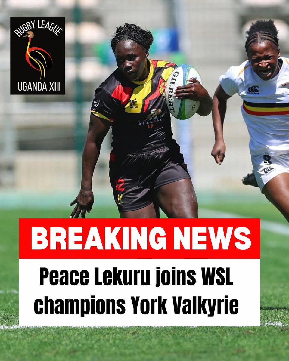 Rugby League Uganda (@rl_uganda) on Twitter photo ๐จ BREAKING NEWS
Historic moment for rugby league in Uganda as Peace Lekuru joins WSL Champions <a href="/YorkValkyrie/">York RLFC Valkyrie</a>
Huge for Uganda! Huge for Africa! All the best Peace, go out and make a name for yourself!
๐บ๐ฌ #MissionUganda | #MissionPeace ๐จ BREAKING NEWS
Historic moment for rugby league in Uganda as Peace Lekuru joins WSL Champions <a href="/YorkValkyrie/">York RLFC Valkyrie</a>
Huge for Uganda! Huge for Africa! All the best Peace, go out and make a name for yourself!
๐บ๐ฌ #MissionUganda | #MissionPeace