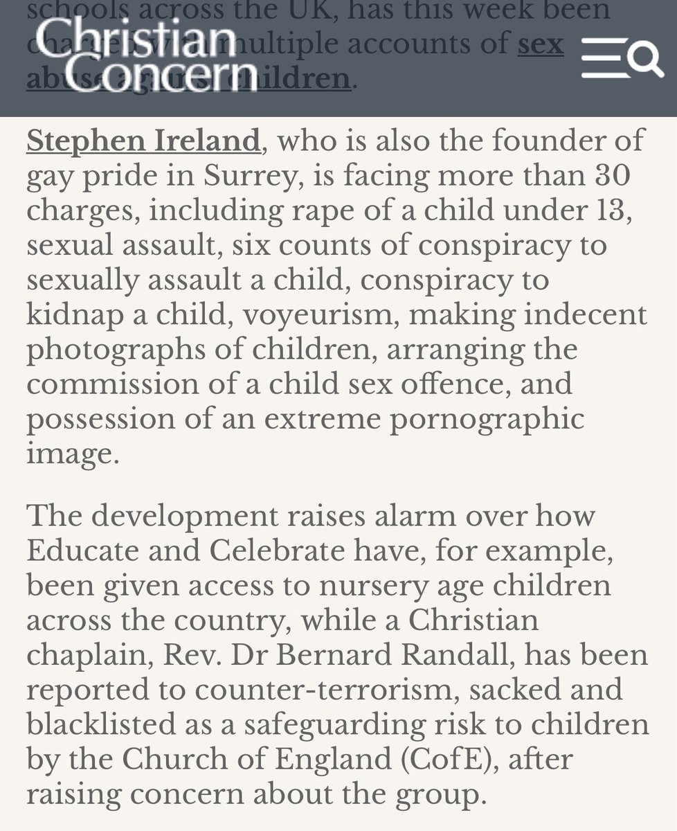 Never forget how a Christian chaplain was sacked and blacklisted as a safeguarding risk BY THE CHURCH OF ENGLAND for raising concerns about an education charity that had a child rapist as a patron