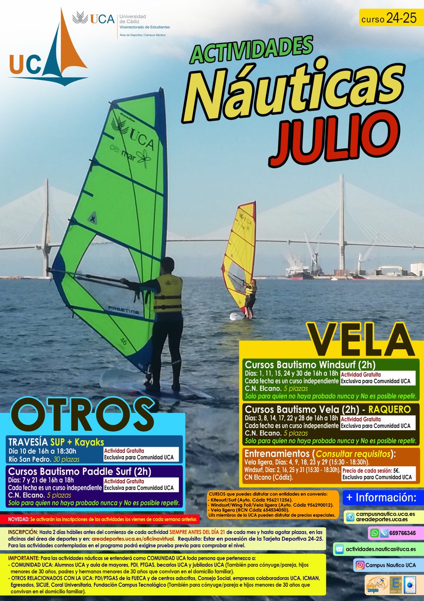 Consulta las actividades náuticas del mes de julio del Campus Náutico

<a href="/univcadiz/">Universidad de Cádiz</a>