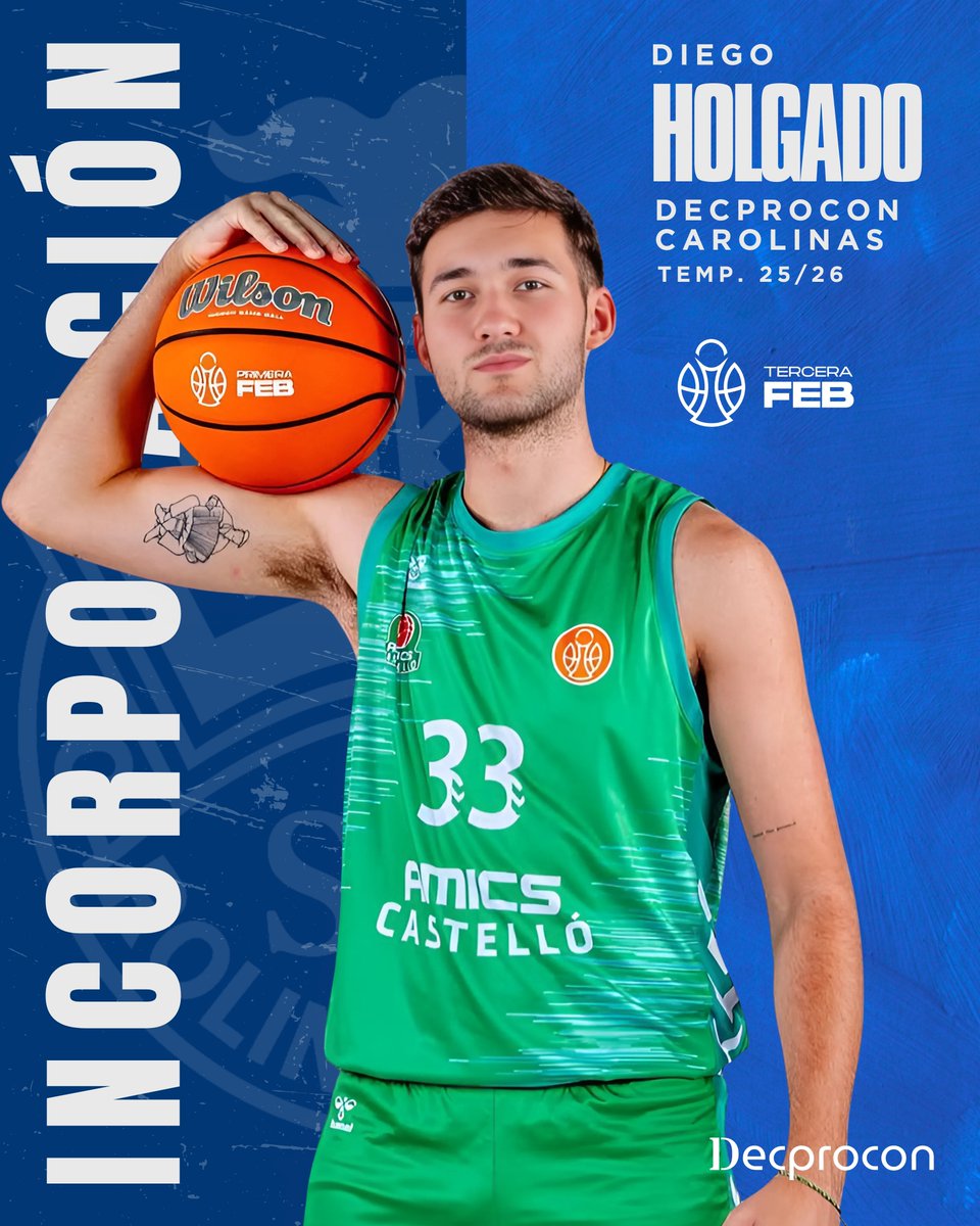 ✅ 𝗡𝗨𝗘𝗩𝗔 𝗜𝗡𝗖𝗢𝗥𝗣𝗢𝗥𝗔𝗖𝗜𝗢́𝗡 🏀 𝙏𝙀𝙍𝘾𝙀𝙍𝘼 𝙁𝙀𝘽

𝗗𝗜𝗘𝗚𝗢 𝗛𝗢𝗟𝗚𝗔𝗗𝗢 se une al 𝗗𝗲𝗰𝗽𝗿𝗼𝗰𝗼𝗻 𝗖𝗮𝗿𝗼𝗹𝗶𝗻𝗮𝘀‼️