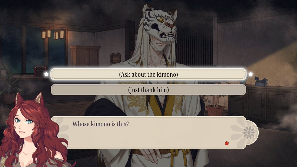 mushroomallow's tweet photo. 📢The Ookami Okami prototype demo is now live for #OtoJam! 🎉
Some art is still in sketch form, but you can already enjoy:
💓LOTS of flirty moments
🎨1 full CG (+ CG cuts)
👻A fun point & click minigame
Try it now👉https://t.co/l82aDbjJCZ
#visualnovels #otome https://t.co/wq0lvGjkrM