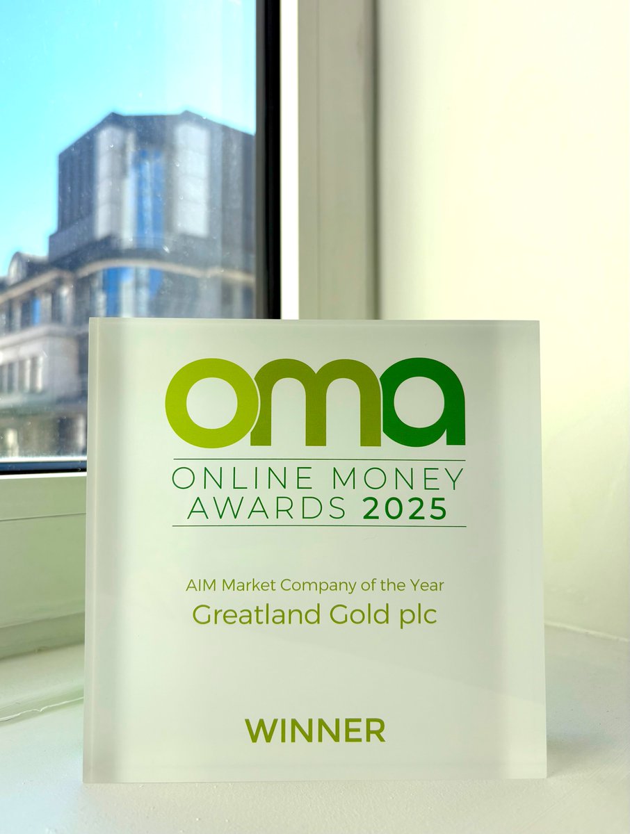 #Greatland is pleased to be recognised as AIM Market Company of the Year for 2025 at the Online Money Awards. Pleased for the team to have this recognition of #GGP.

$GGP.L $GGP.AU #Telfer #Havieron