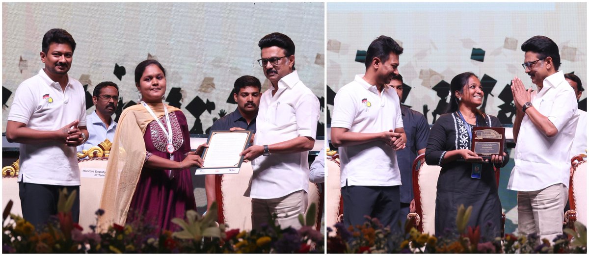 Udhaystalin's tweet photo. மாண்புமிகு முதலமைச்சர் @mkstalin அவர்களின் கனவுத்திட்டமான ‘#நான்_முதல்வன்’ திட்டத்தின் அடுத்தகட்ட பாய்ச்சலாக ‘#வெற்றி_நிச்சயம்’ எனும் முக்கியமான முன்னெடுப்பை நம் முதலமைச்சர் அவர்கள் நேரு உள் விளையாட்டு அரங்கில் இன்று தொடங்கி வைத்த நிகழ்வில் பங்கேற்றோம்.

முதற்கட்டமாக ஆண்டுக்கு 75 ஆயிரம் இளைஞர்களுக்கு அரசு செலவில், தொழில் நிறுவனங்கள் - திறன் பயிற்சி நிறுவனங்கள் மூ���ம் திறன் பயிற்சி வழங்குவதற்காக தொடங்கப்பட்டுள்ள இந்தத் திட்டம் பல ஆயிரம் குடும்பங்களின் வாழ்வில் ஒளியேற்றப் போவதில் மகிழ்கிறோம்.

மேலும், இந்த சிறப்புக்குரிய விழாவில், நான் முதல்வன் வேலைவாய்ப்பு முகாம் மூலம் தேர்வு செய்யப்பட்ட இளைஞர்களுக்கு பணி நியமன கடிதங்களை நம் முதலமைச்சர் அவர்கள் வழங்கினார்கள்.

நான் முதல்வன் திட்டத்தின் வாயிலாக வேலைவாய்ப்பு வழங்குகிற நிறுவனங்களி���் அதிகாரிகளை நம் முதலமைச்சர் அவர்கள் கவுரவித்த போது நாம் உடனிருந்து அவர்களை வாழ்த்தினோம்.

‘வெற்றி நிச்சயம்’ திட்டம் வெல்லட்டும் - தமிழ்நாட்டு இளைஞர்கள் வாழ்வு ஒளிரட்டும்! 
@PKSekarbabu