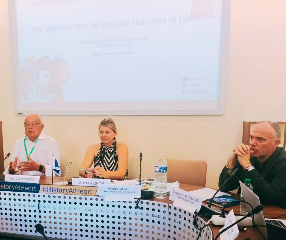 2nd day of the #OHTE Scientific Advisory Council meeting kicked off with an insightful opening speech by Alain Lamassoure - Founding President of the Observatory on History Teaching in Europe.

Dialogue on challenges in #history #education with
➡️newly elected members of the SAC,