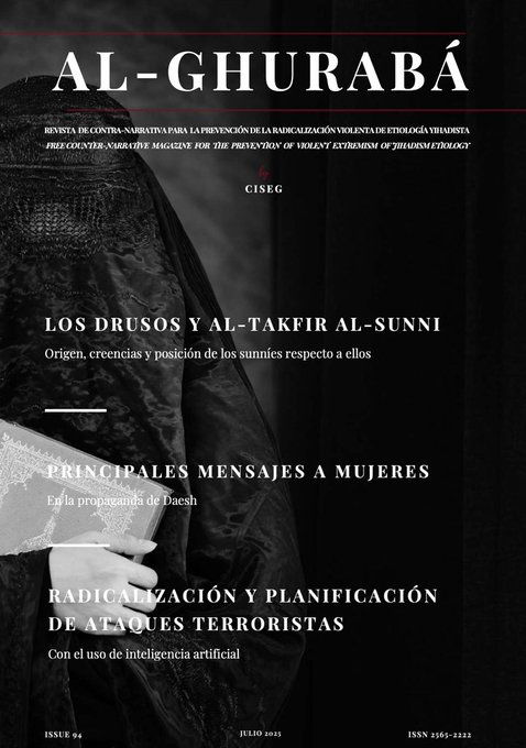 🖌Compartimos el nº 94 de la revista de <a href="/intelsegglobal/">CISEG IntelSegGlobal</a> sobre Prevención y Narrativas Alternativas frente al Radicalismo Violento de etiología Yihadista “<a href="/GhurabaMagazine/">Al-Ghurabá Magazine</a>”, que edita nuestro docente <a href="/dgg030/">David G</a>. Con un artículo interesante sobre la radicalización y planificación de
