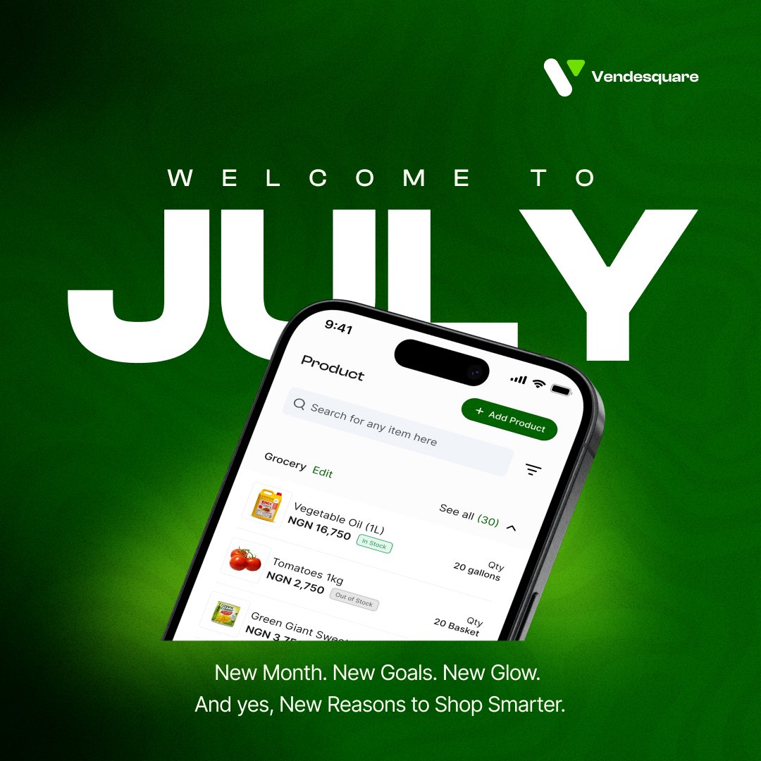 Welcome to July, where good things come faster… like your next order from <a href="/vendesquare/">Vendesquare</a>  😎
#HelloJuly #Vendesquare #fastdelivery #NewMonth