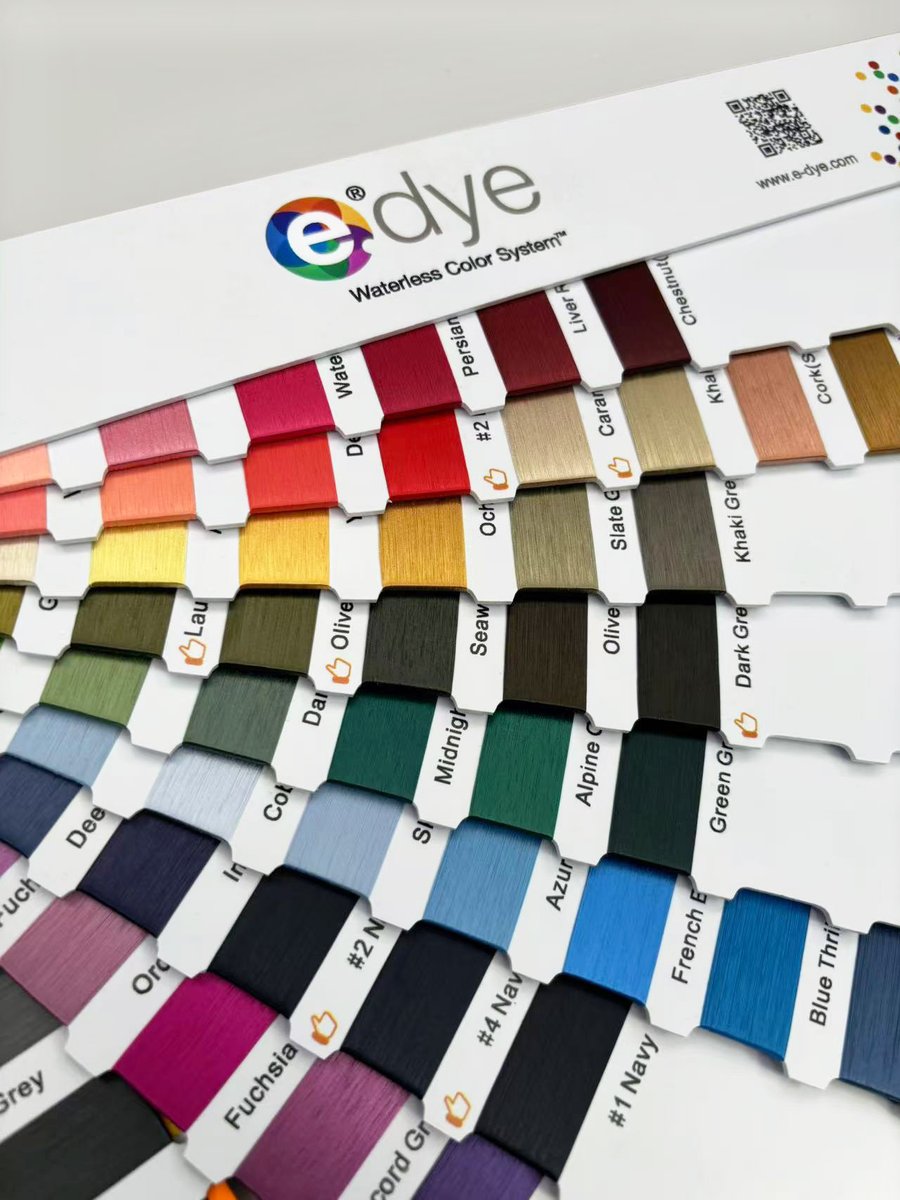 🌈Design smarter with e.dye® Smart Color

e.dye® Smart Color combines digital precision with sustainable design. Smart Color ensures accurate matching, color consistency, and long-lasting performance—without wasting water. Smarter color, greener future.

#edye #solutiondye #WCS