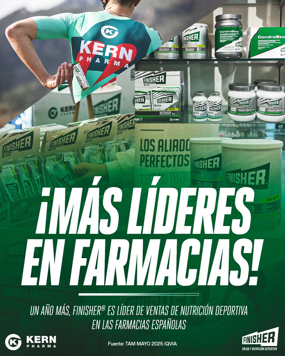 🤩 Un año más, somos la marca líder en venta de nutrición deportiva en las farmacias españolas

💚 ¡Gracias por elegirnos cada día y permitirnos acompañaros en cada paso!