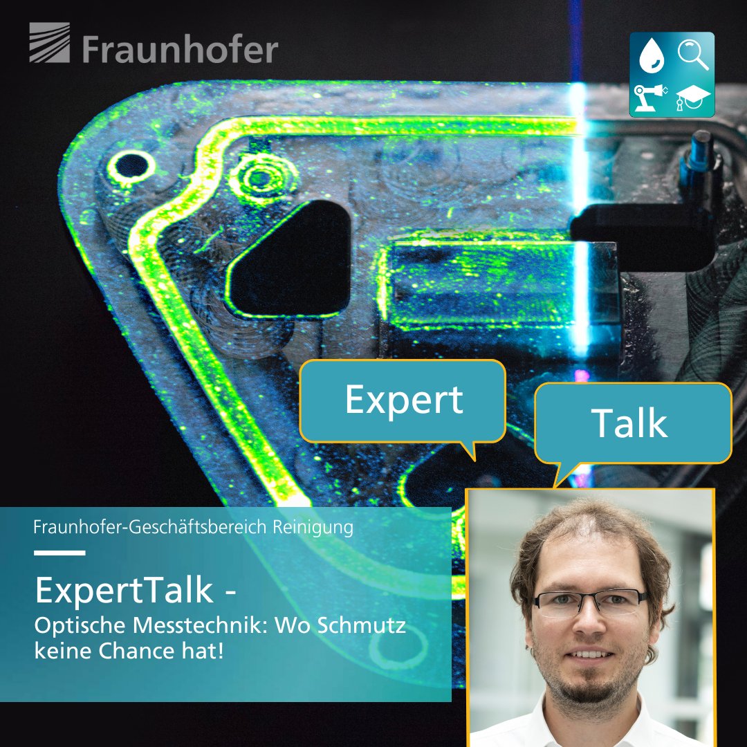 FReinigung's tweet photo. In the latest edition of our interview series "ExpertTalk," Dr. Alexander Blättermann from Fraunhofer IPM discusses globally unique systems for cleanliness testing. 🌟

📢 Curious for more? Here you can find the whole interview and our latest newsletter: https://t.co/W0IOuwSUKd https://t.co/JM55VJYsBW